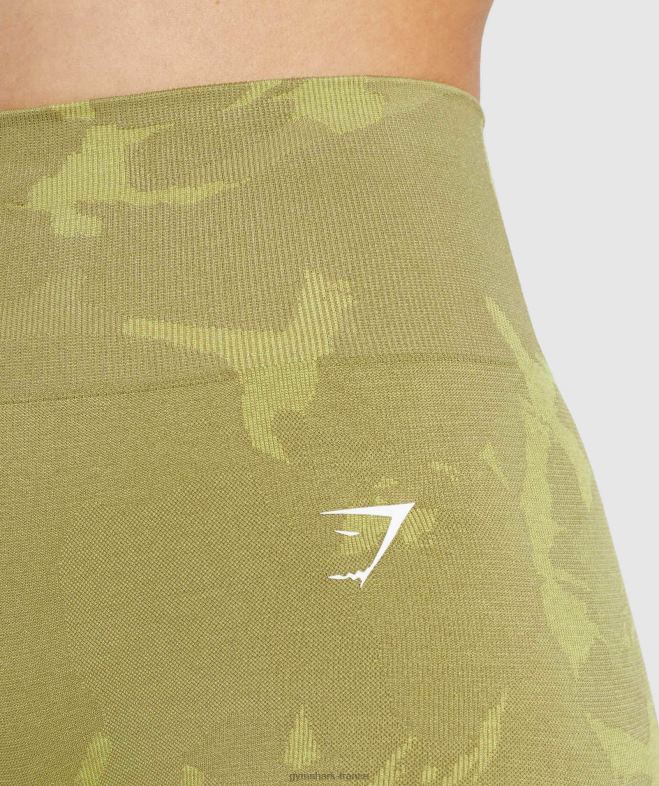 Gymshark adapter le short camouflage sans couture savane | vert griffon femmes 6HF2878